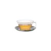 KINTO CAST tea cup & saucer stainless steel, 220 ml